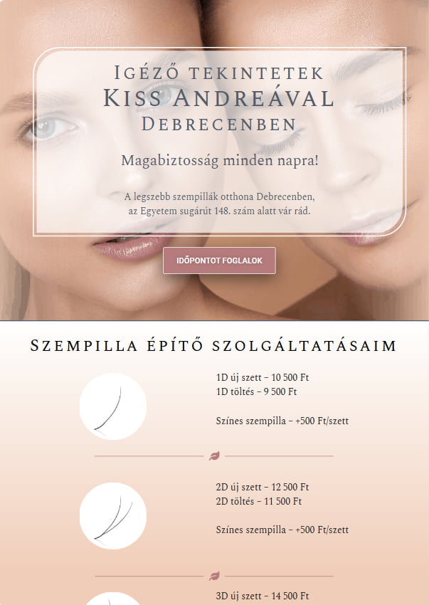 Kiss Andrea – archivált bemutatkozó oldal