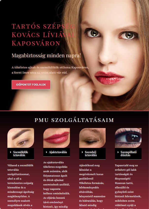 Kovács Lívia – archivált bemutatkozó oldal
