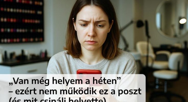 „Van még helyem a héten” – ezért nem működik ez a poszt (és mit csinálj helyette)