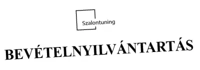 Bevételnyilvántartó