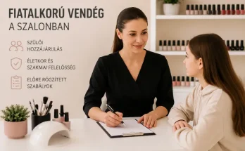 Fiatalkorú vendég a szalonban
