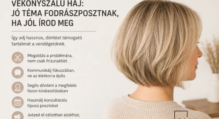 Vékonyszálú haj: jó téma fodrászposztnak, ha jól írod meg
